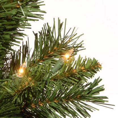 2 ft. Pre-Lit Majestic Fir Tree with Clear Lights, Gold Base, Plug-In