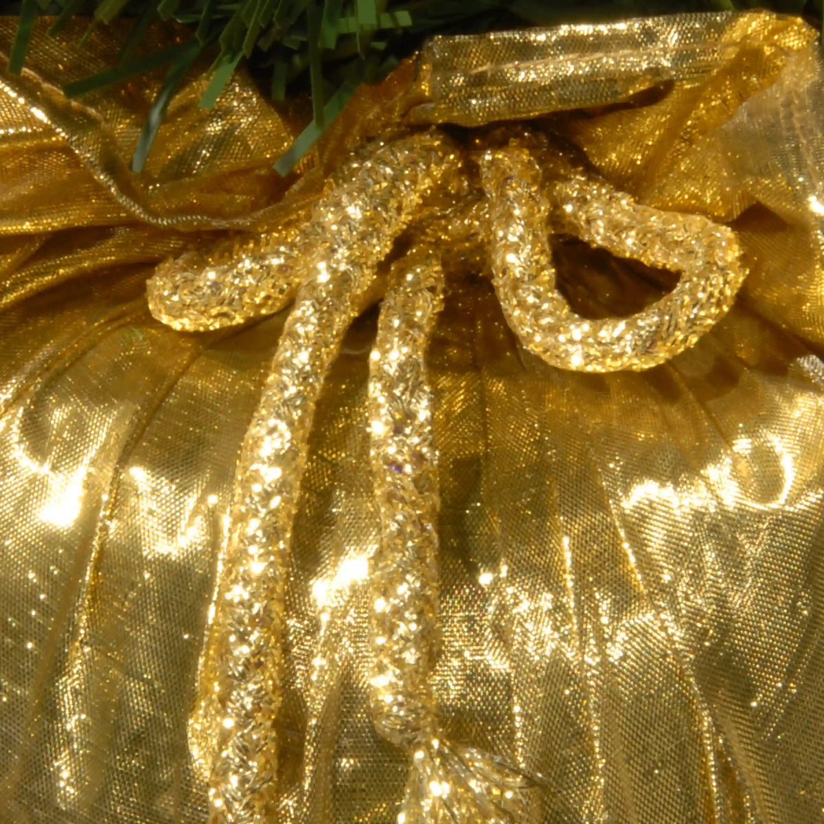 2 ft. Pre-Lit Majestic Fir Tree with Clear Lights, Gold Base, Plug-In