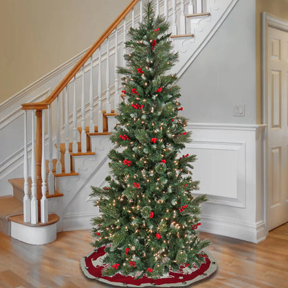 7.5 ft. Pre-Lit Meadowlark Pencil Tree with Clear Lights, Plug-In
