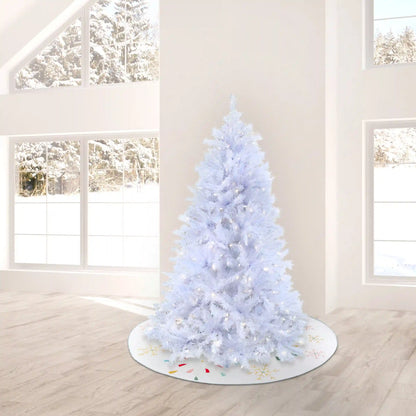 9 ft. Pre-Lit Millville White Tree with PowerConnect Warm White LED Lights, Plug-In