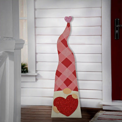 36 in. Valentine's Heart Gnomes Porch Decoration