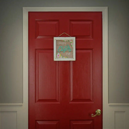 10 in. Happy Easter Y'all Hanging Wall Sign Decoration