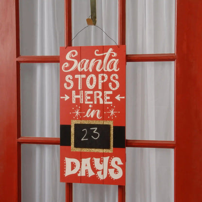 22 in. Santa Countdown Wall Art