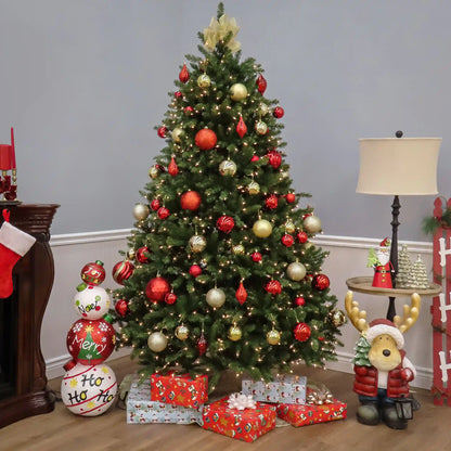 7.5 ft. Pre-Lit Natural Fraser Fir Tree with Clear Lights, Plug-In
