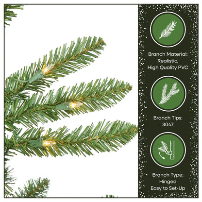 10 ft. Pre-Lit Natural Fraser Slim Fir Tree with Clear Lights, Plug-In