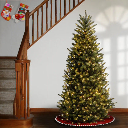 9 ft. Pre-Lit Natural Fraser Fir Slim Tree with Clear Lights, Plug-In