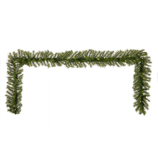 9 ft. Pre-Lit Norwood Fir Garland with Dual Color LED Lights