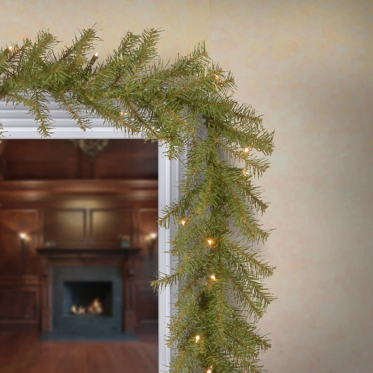 9 ft. Pre-Lit Norwood Fir Garland with Clear Lights