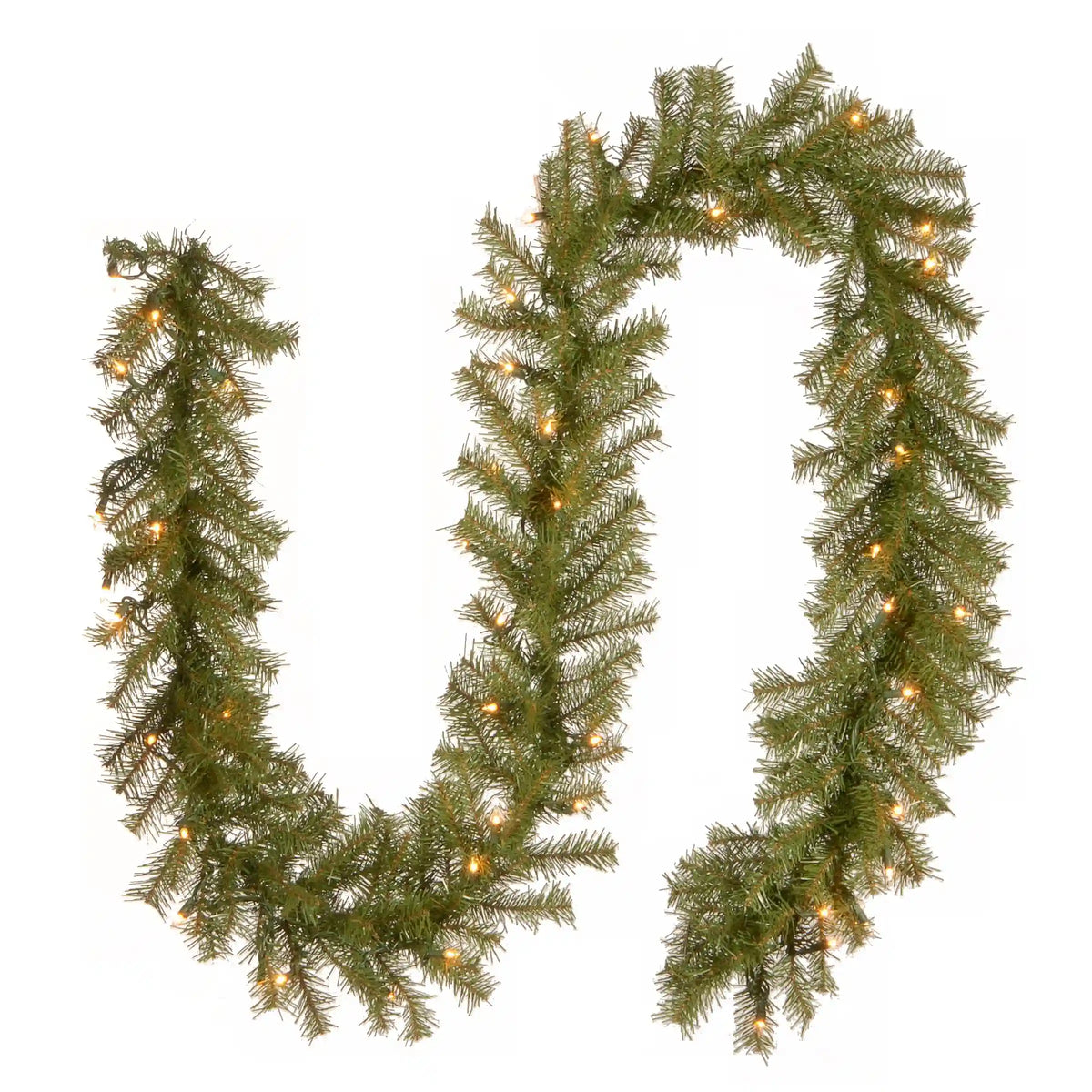 9 ft. Pre-Lit Norwood Fir Garland with Clear Lights