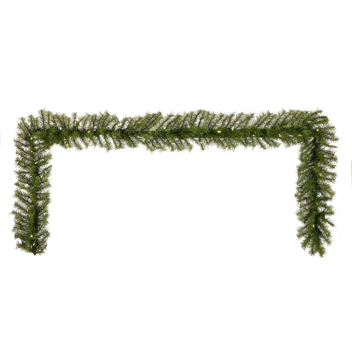 9 ft. Pre-Lit Norwood Fir Garland with Clear Lights and 12 in Diameter, Plug-In