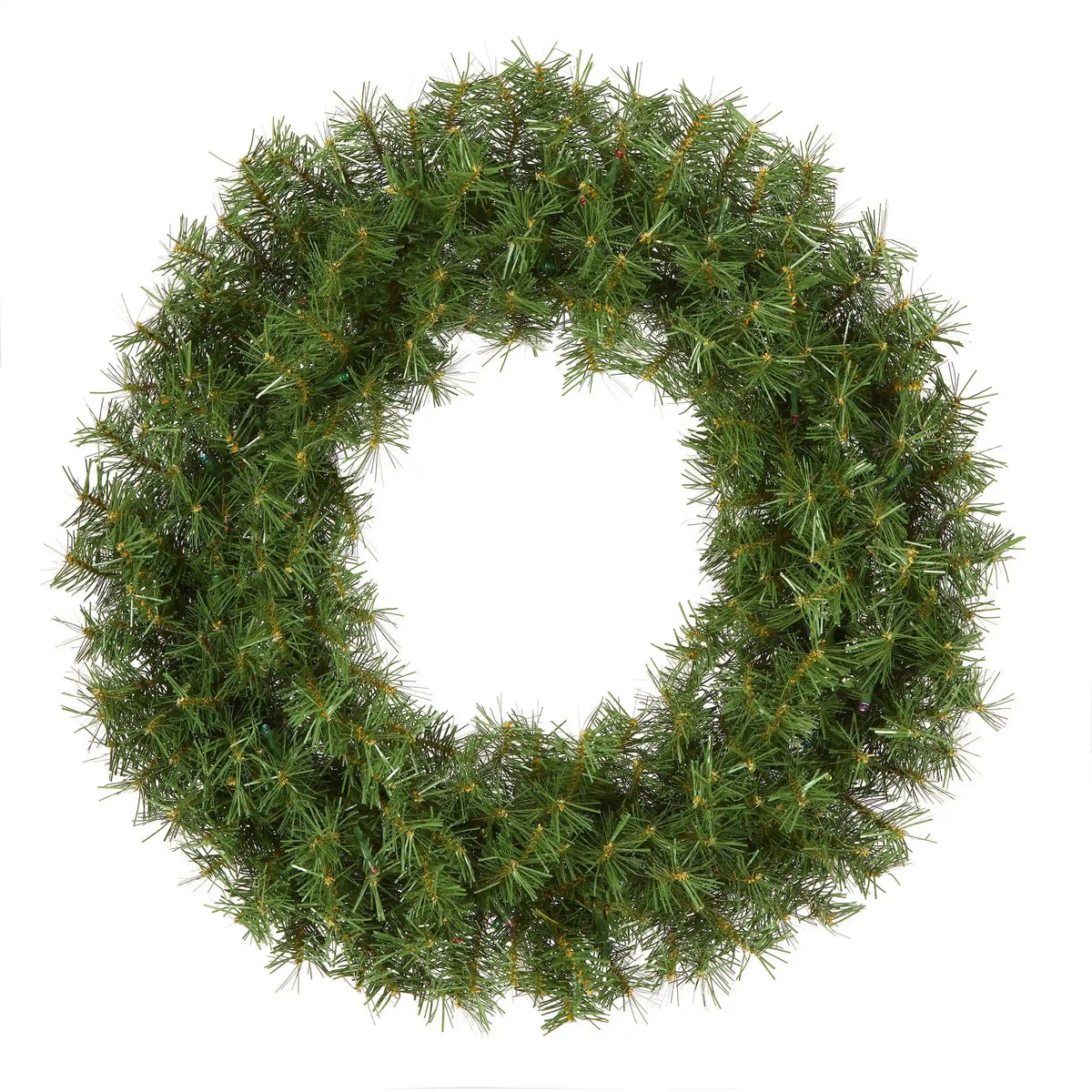 24 in. Pre-Lit Norwood Fir Wreath with Battery Operated Multicolor LED Lights