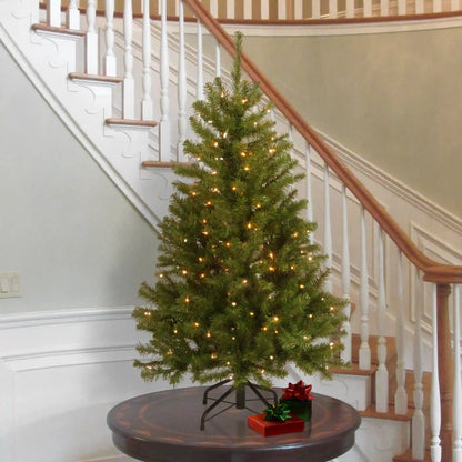 4.5 ft. Pre-Lit North Valley Spruce Tree with Clear Lights, Plug-In