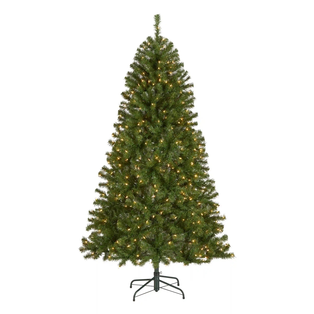 6.5 ft. Pre-Lit North Valley Spruce Full Tree with Clear Lights, Plug-In