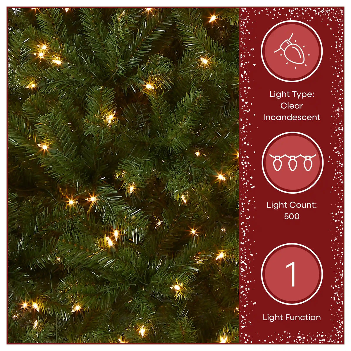 7 ft. Pre-Lit North Valley Spruce Tree with 500 Clear Lights, Plug-In