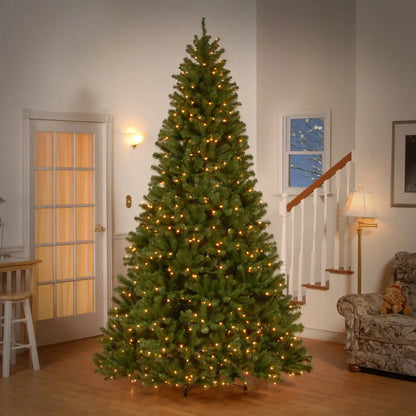 9 ft. Pre-Lit North Valley Spruce Tree with Clear Lights, Plug-In