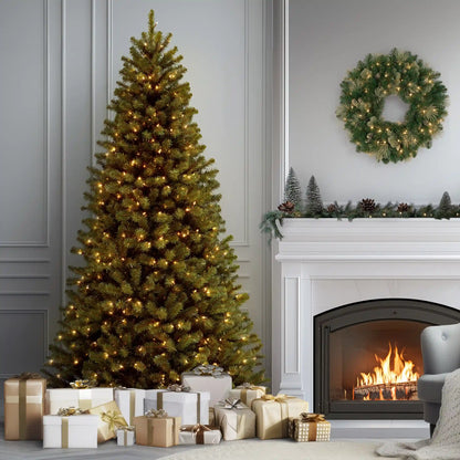 9 ft. Pre-Lit North Valley Spruce Tree with Clear Lights, Plug-In