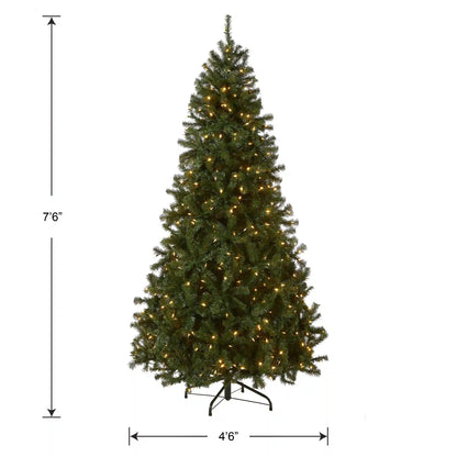 7.5 ft. Pre-Lit North Valley Spruce Tree with Dual Color LED Lights, Plug-In