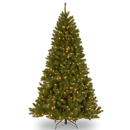 7.5 ft. Pre-Lit North Valley Spruce Tree with Dual Color LED Lights, Plug-In
