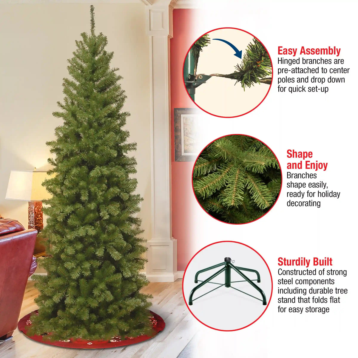 7 ft. North Valley Spruce Pencil Slim Tree