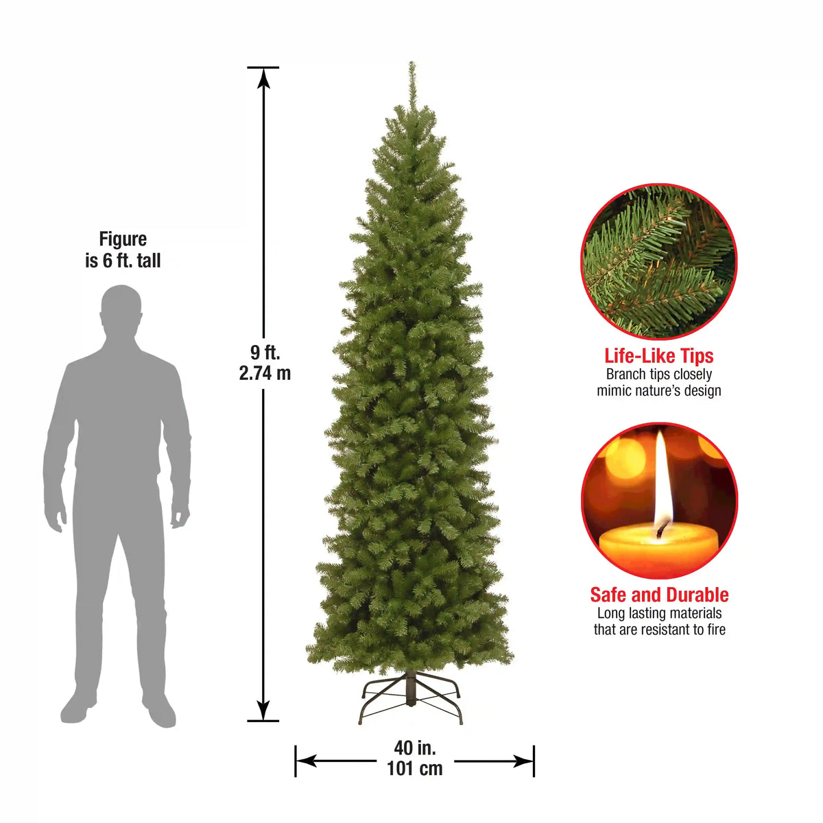 9 ft. North Valley Spruce Pencil Slim Tree