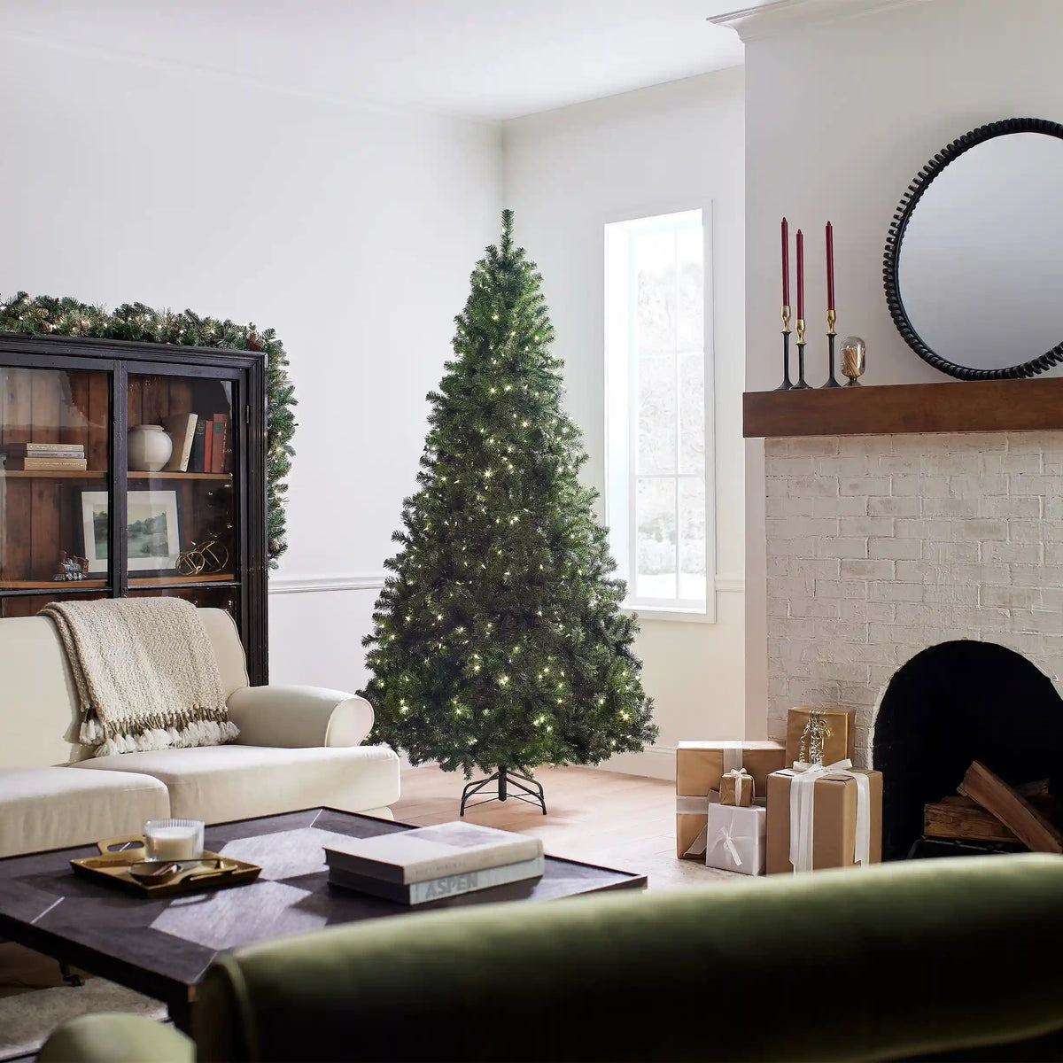 7.5 ft. Pre-Lit North Valley Spruce Tree with PowerConnect Dual Color LED Lights, Plug-In