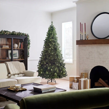 7.5 ft. Pre-Lit North Valley Spruce Tree with PowerConnect Dual Color LED Lights, Plug-In