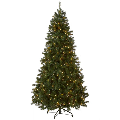 7.5 ft. Pre-Lit North Valley Spruce Tree with PowerConnect Dual Color LED Lights, Plug-In