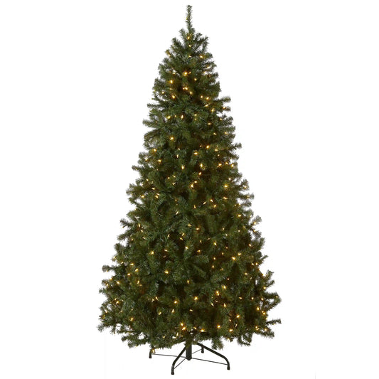 7.5 ft. Pre-Lit North Valley Spruce Tree with PowerConnect Dual Color LED Lights, Plug-In