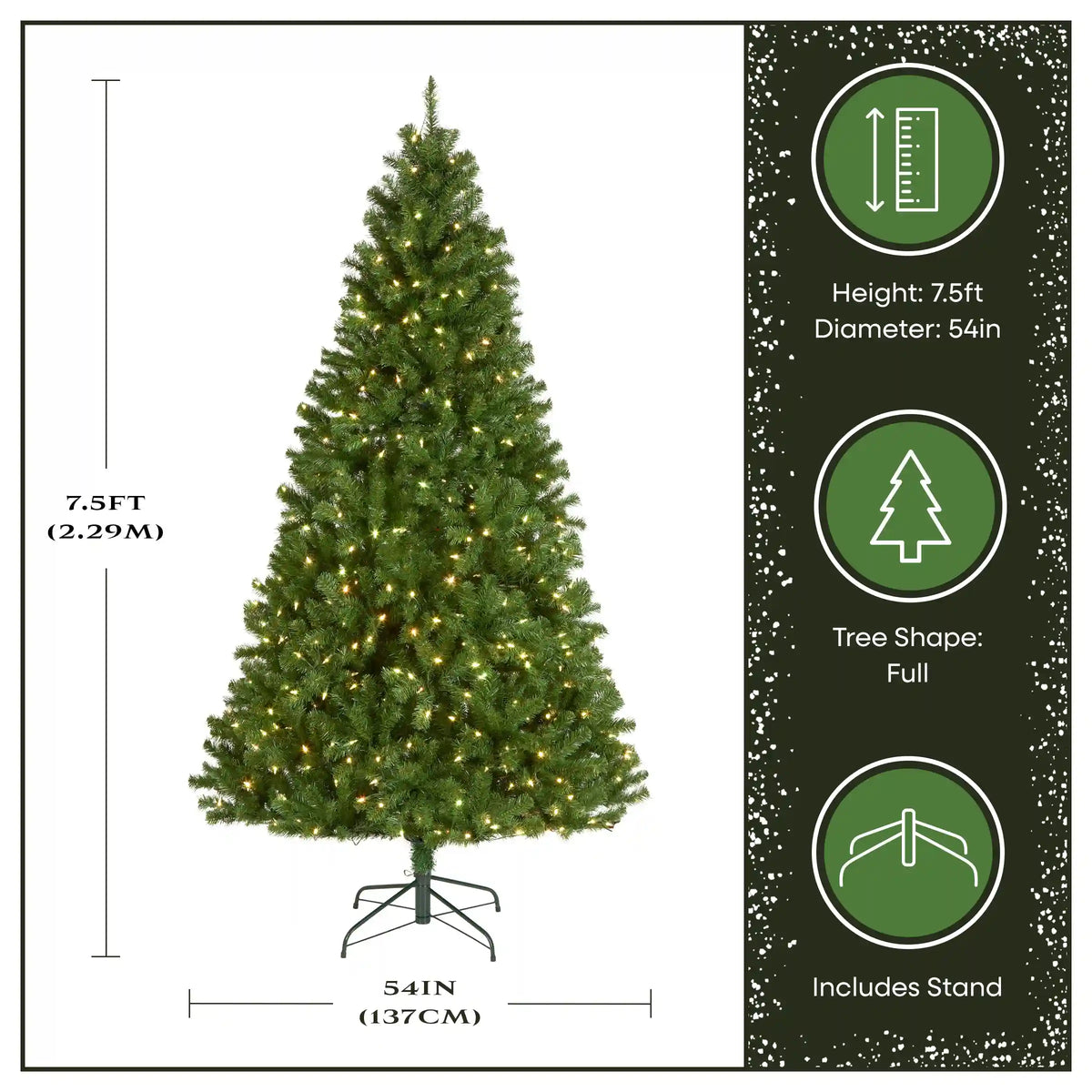 7.5 ft. Pre-Lit North Valley Spruce Tree with PowerConnect Light Parade LED Lights