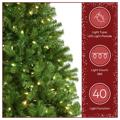 7.5 ft. Pre-Lit North Valley Spruce Tree with PowerConnect Light Parade LED Lights