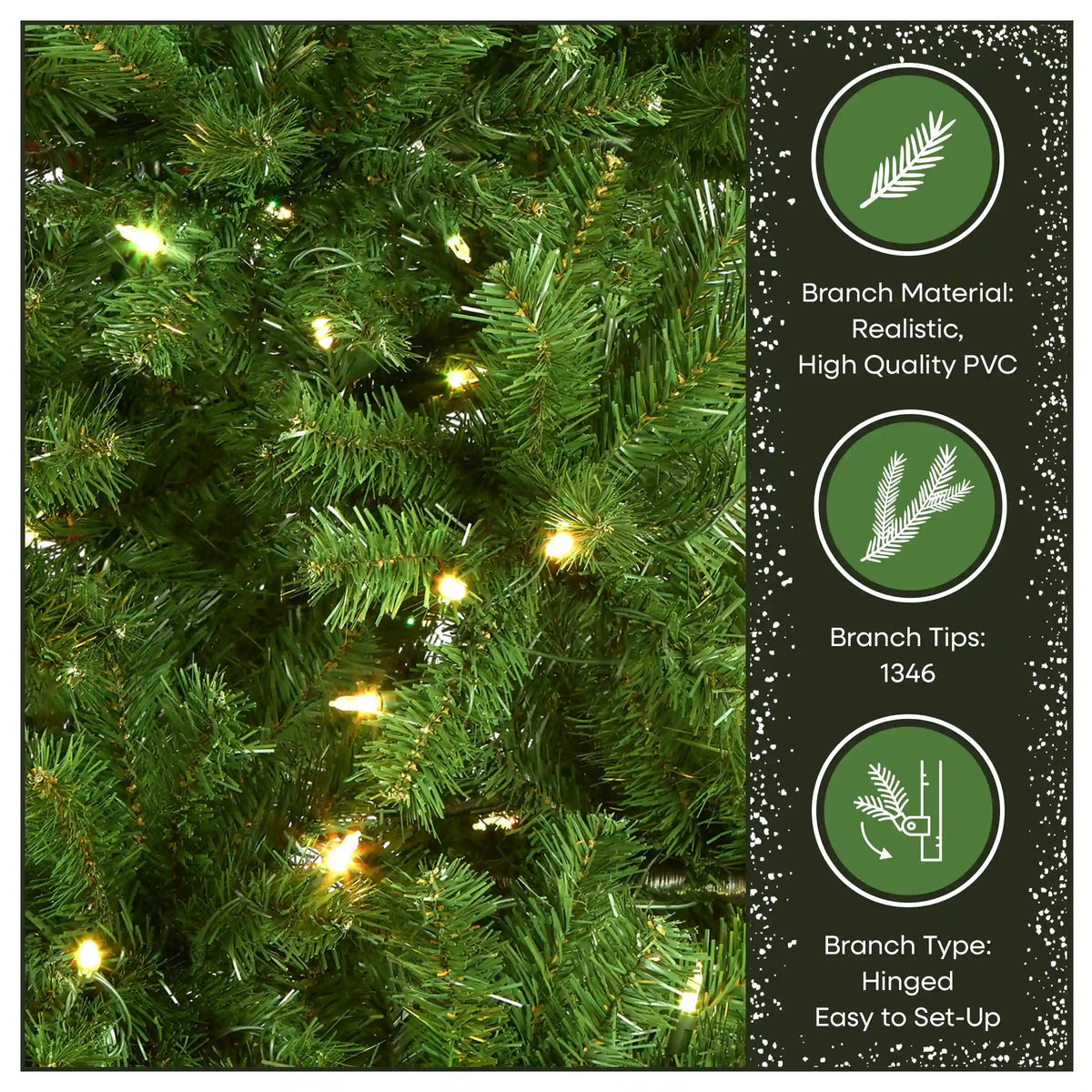 7.5 ft. Pre-Lit North Valley Spruce Tree with PowerConnect Light Parade LED Lights