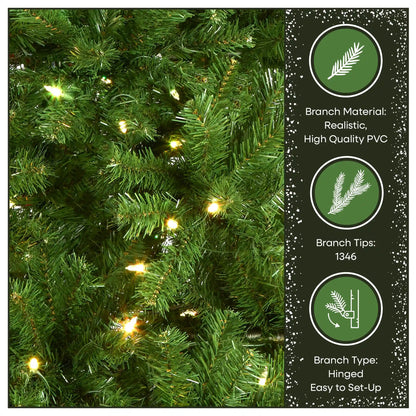 7.5 ft. Pre-Lit North Valley Spruce Tree with PowerConnect Light Parade LED Lights