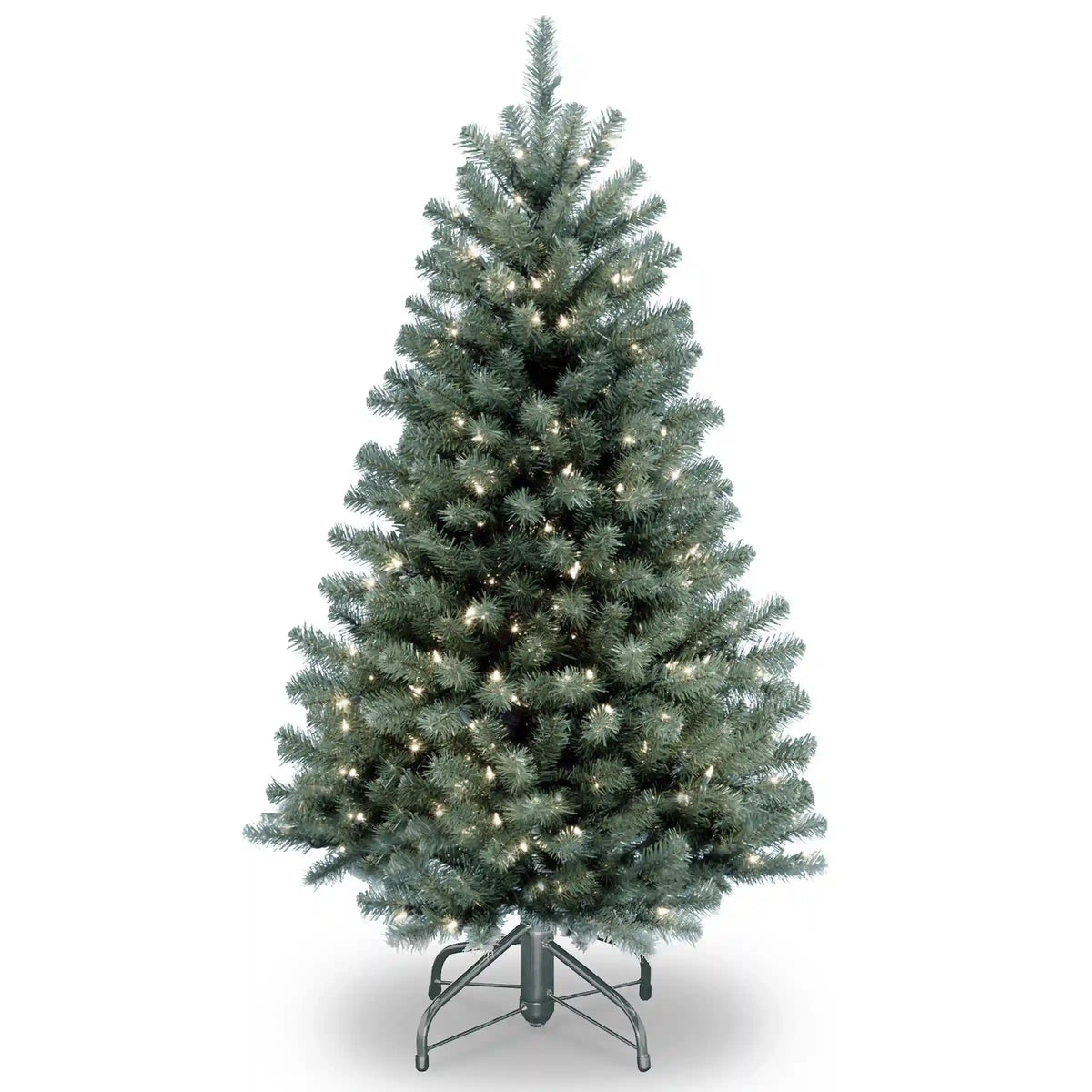 4.5 ft. Pre-Lit North Valley Blue Spruce Tree with Clear Lights, Plug-In