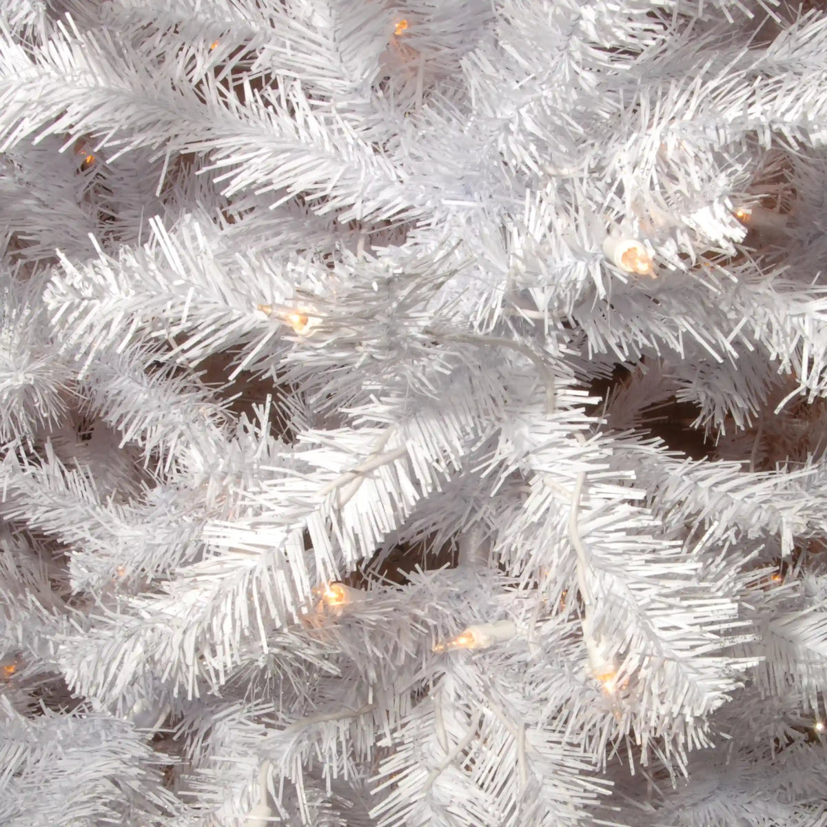 9 ft. Pre-Lit North Valley Spruce White Tree with Clear Lights, Plug-In