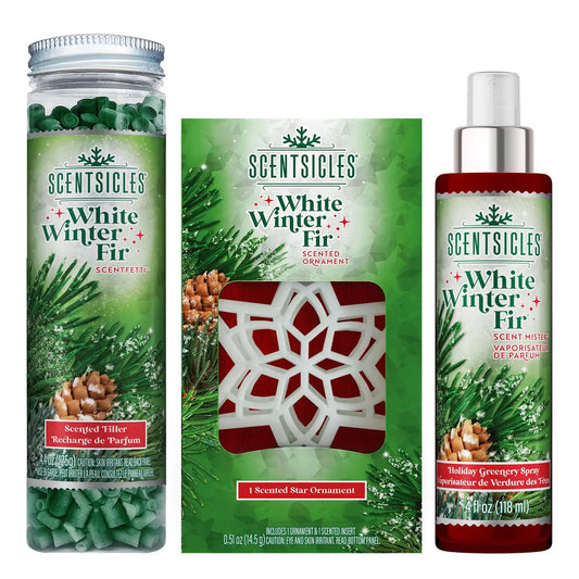Scentsicles, 1 White Winter Fir Scent Mister, 1 White Winter Fir Scentfetti, 1 White Winter Fir Scented Star, 3pk