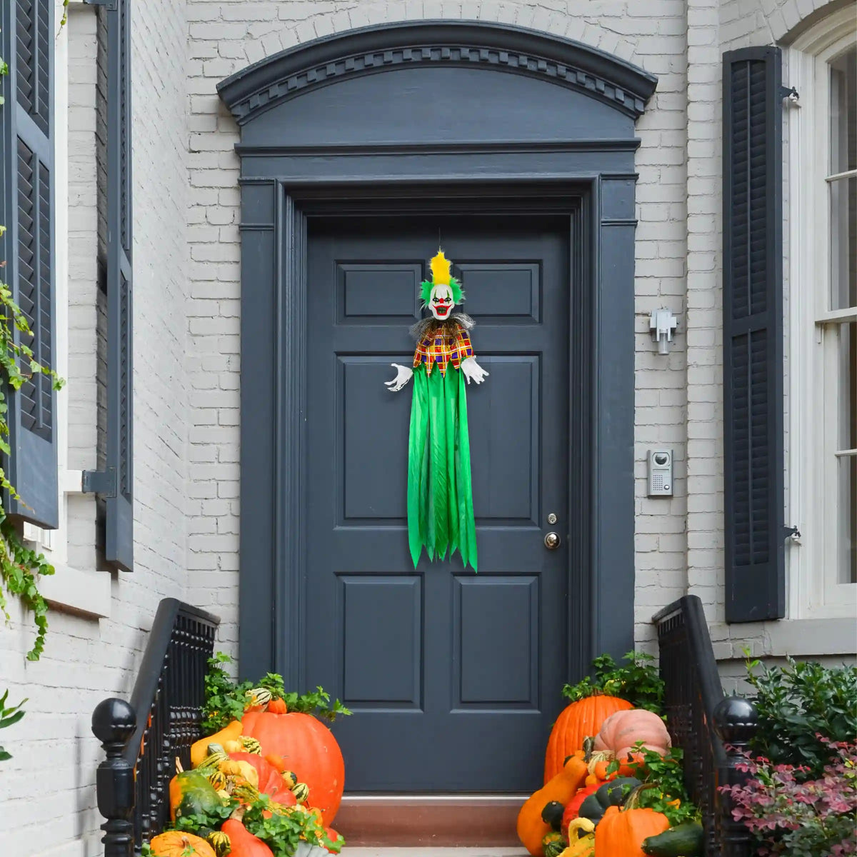 39 in. Halloween Pre-Lit Animated Scary Hanging Clown