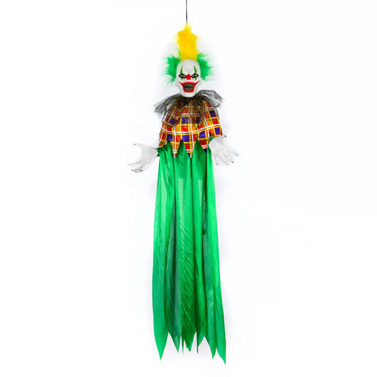 39 in. Halloween Pre-Lit Animated Scary Hanging Clown