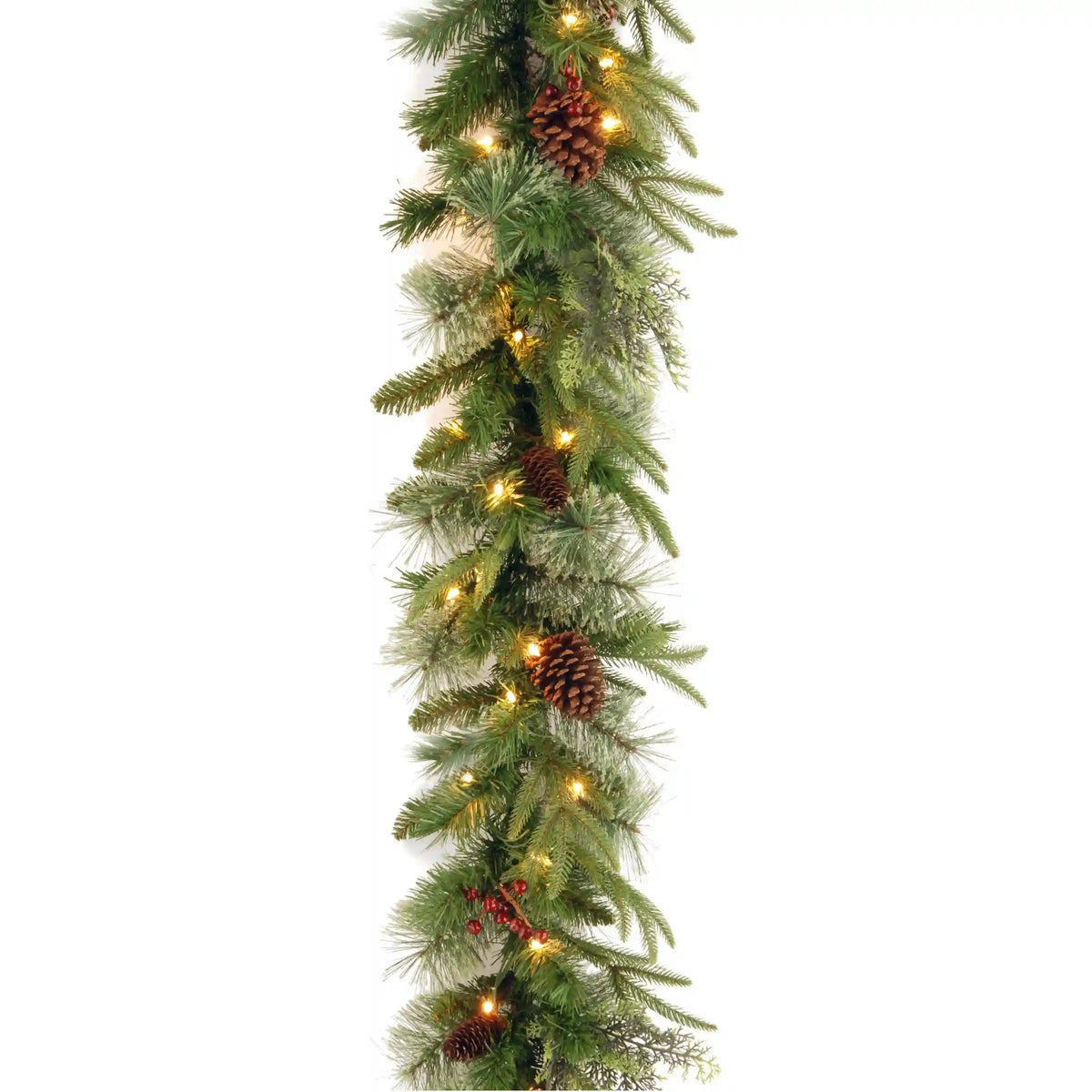 9 ft. Pre-Lit Colonial Fir Garland with Dual Color LED Lights