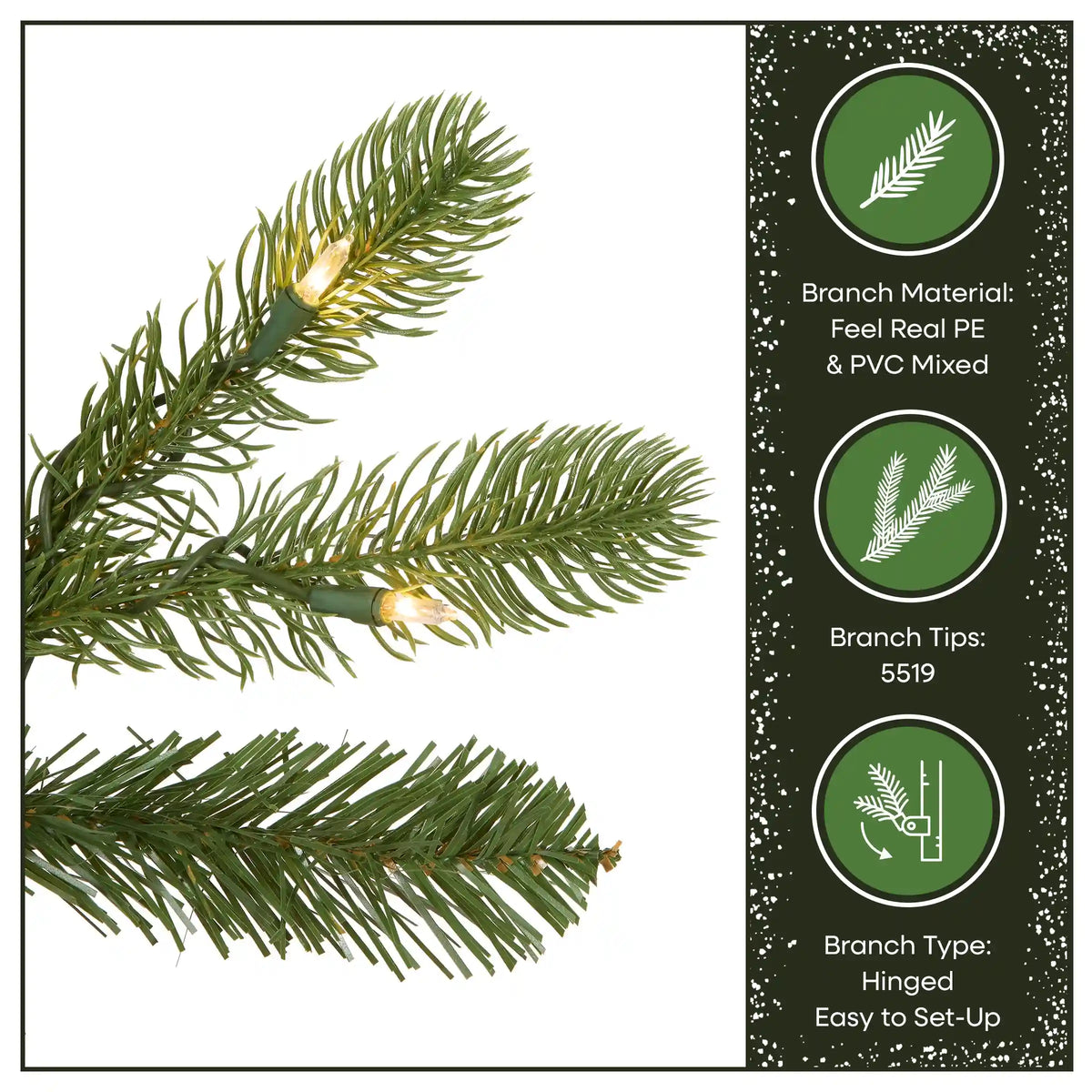 12 ft. Pre-Lit Downswept Douglas Fir Tree with Clear Lights, Plug-In
