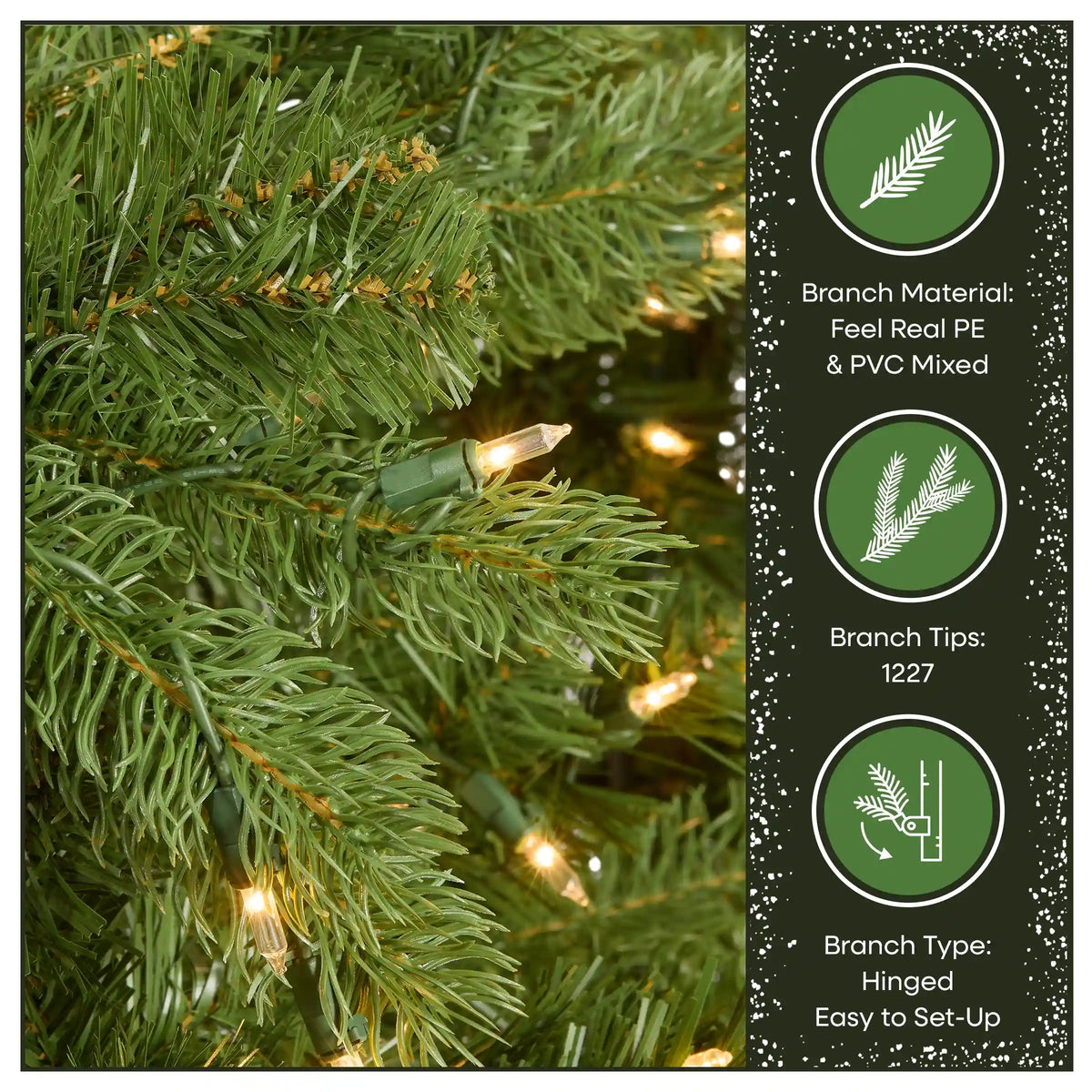 6.5 ft. Pre-Lit Downswept Douglas Fir Tree with Clear Lights