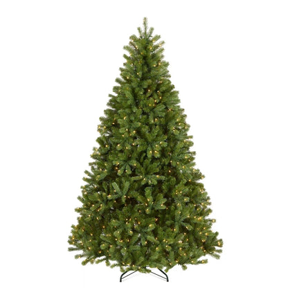 7 ft. Pre-Lit Downswept Douglas Fir Hinged Tree with Clear Lights, Plug-In