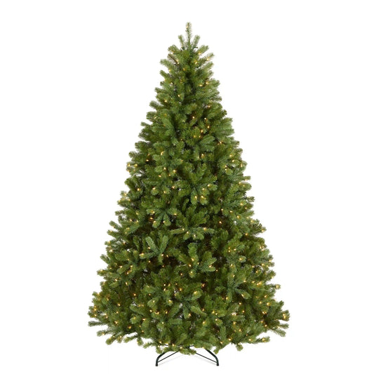7 ft. Pre-Lit Downswept Douglas Fir Hinged Tree with Clear Lights, Plug-In