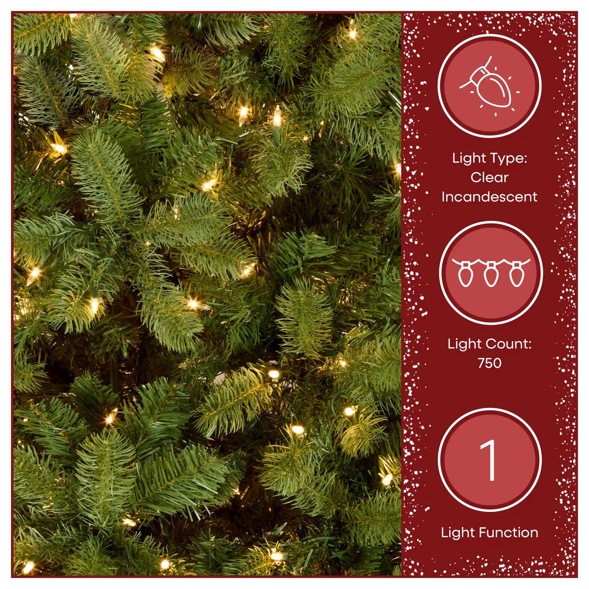 7.5 ft. Pre-Lit Downswept Douglas Fir Full Tree with 750 Clear Lights & 1867 Branch Tips