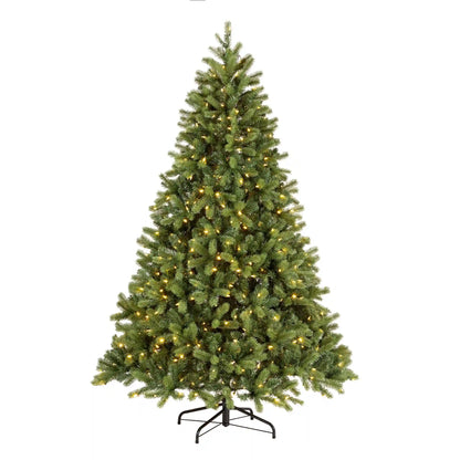 7.5 ft. Pre-Lit Downswept Douglas Fir Hinged Tree with Dual Color LED Lights, Plug-In