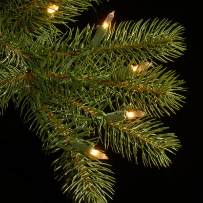 42 in.Pre-Lit Downswept Douglas Wreath with Warm White LED Lights