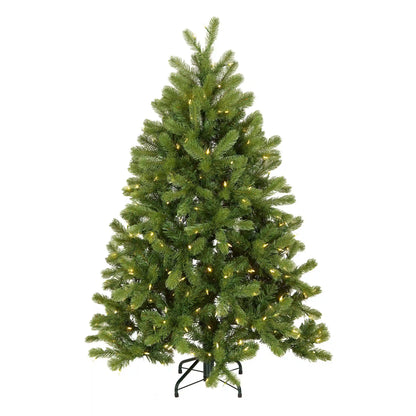 4.5 ft. Pre-Lit Downswept Douglas Fir Hinged Tree with Dual Color LED Lights, Plug-In