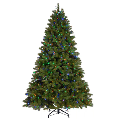 7.5 ft. Pre-Lit Downswept Douglas Fir Tree with Dual Color LED Cosmic Lights, Plug-In