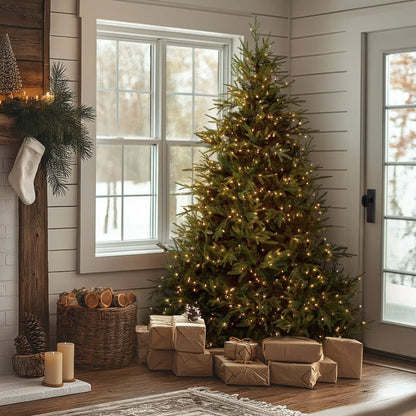7.5 ft. Pre-Lit Fraser Grande Tree with Clear Lights, Plug-In