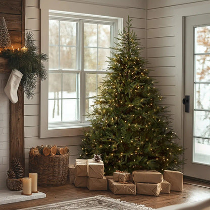 6.5 ft. Pre-Lit Fraser Grande Tree with Dual Color LED Lights, Plug-In