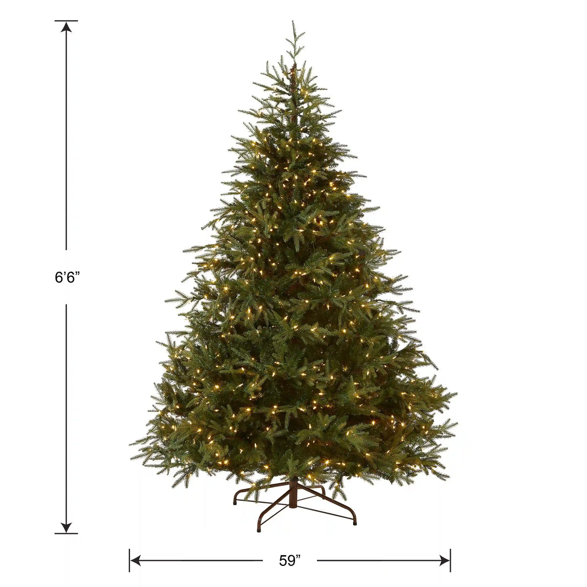 6.5 ft. Pre-Lit Fraser Grande Tree with Dual Color LED Lights, Plug-In